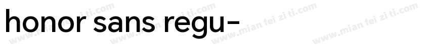 honor sans regu字体转换